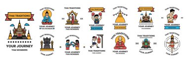 Tayland sembolleri ve simgeleri koleksiyonu