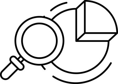 Bir büyüteç pasta grafiğine bakmak için kullanılır. Pasta tablosu üç bölüme ayrılır ve en büyük bölüm grafiğin çoğunluğunu kaplar. Diğer iki bölüm daha küçük.