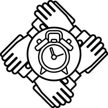 Bir saat dört elle çevrilidir. Saat 10: 00 'a ayarlandı.