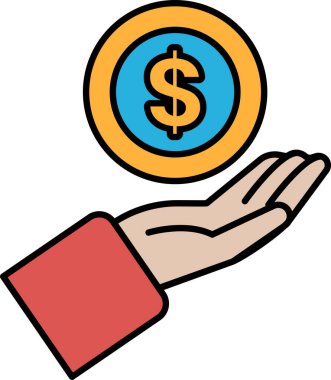 Bir insan elinde bir dolarlık banknot tutuyor. Cömertlik ve zenginlik kavramı