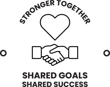 Paylaşmak üzere olan bir şirketin logosu. Logo, iki eli titreyen bir kalp. Logo siyah beyaz.