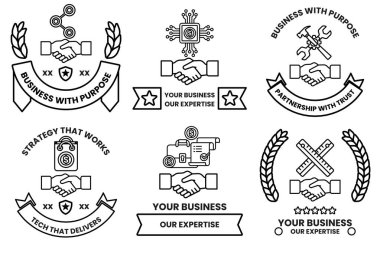 Üzerinde el sıkışma sembolü olan kartvizitler ve üzerinde büyümeye hazır kelimeler.