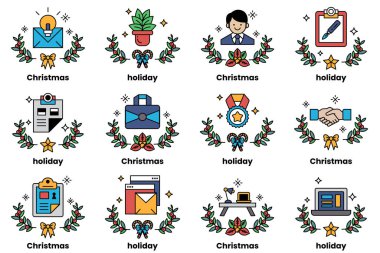 Sanat tarzında bir iş ve Noel tatili konsepti.