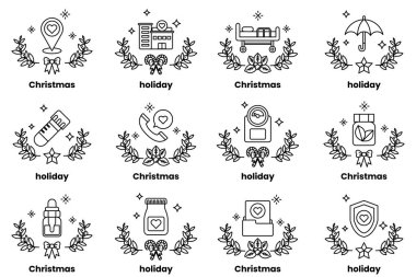 Sanat tarzında bir iş ve Noel tatili konsepti.