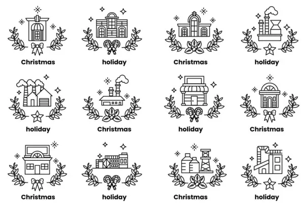 Bina konsepti ve sanat tarzında bir Noel tatili.