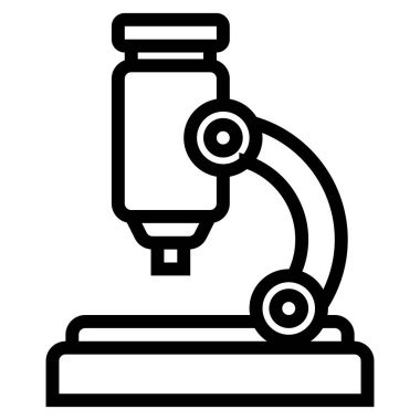 İzole edilmiş Mikroskop Özetlenmiş Simge