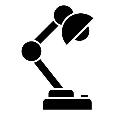 İzole Masa Lambası Kabartma Simgesi