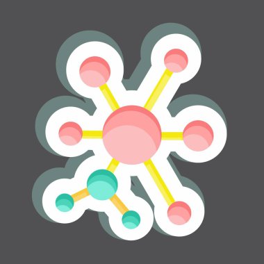 Çıkartma Q-Öğrenme. Makine Öğrenme sembolüyle ilgili. Basit dizayn edilebilir. Basit bir çizim. Basit vektör simgeleri