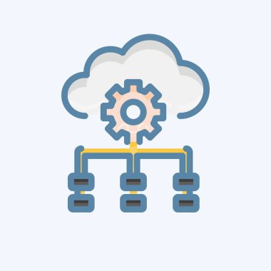 Simge Zamansal Farklılık. Makine Öğrenme sembolüyle ilgili. Karalama stili. Basit dizayn edilebilir. Basit bir çizim. Basit vektör simgeleri