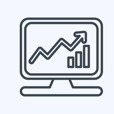 Simge İş Analizleri. Makine Öğrenme sembolüyle ilgili. Sıra tarzı. Basit dizayn edilebilir. Basit bir çizim. Basit vektör simgeleri