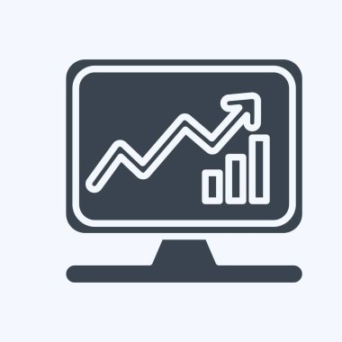 Simge İş Analizleri. Makine Öğrenme sembolüyle ilgili. Kabartma tarzı. Basit dizayn edilebilir. Basit bir çizim. Basit vektör simgeleri