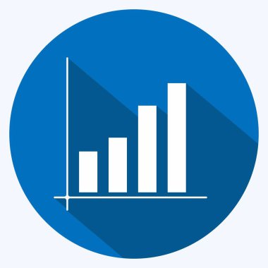 Simgesel Matematiksel Model. Makine Öğrenme sembolüyle ilgili. Uzun gölge tarzı. Basit dizayn edilebilir. Basit bir çizim. Basit vektör simgeleri