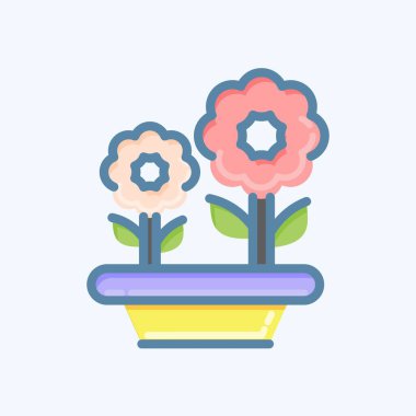 Simge Çiçekleri. Flora sembolüyle ilgili. Karalama stili. Basit bir çizim. Bitki. Meşe ağacı. Yaprak. gül