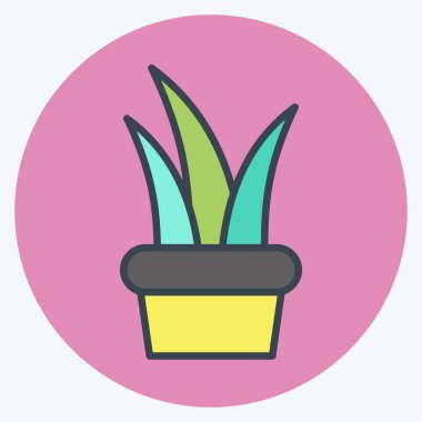 Flora sembolüyle ilişkili Icon Fabrikası 2. renk arkadaşı stili. Basit bir çizim. Bitki. Meşe ağacı. Yaprak. gül