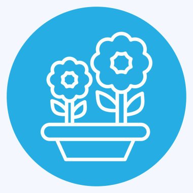 Simge Çiçekleri. Flora sembolüyle ilgili. Mavi gözlü. Basit bir çizim. Bitki. Meşe ağacı. Yaprak. gül