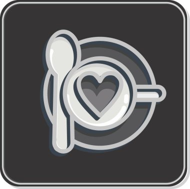 Simge Randevusu. Sevgililer Günü sembolüyle ilgili. Parlak stil. Basit dizayn edilebilir. Basit resimleme