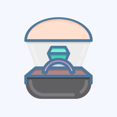 Simge halkası. Sevgililer Günü sembolüyle ilgili. Karalama stili. Basit dizayn edilebilir. Basit resimleme