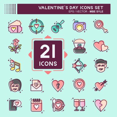 İkon Sevgililer Günü 'nü belirledi. Aşk Günü sembolüyle ilgili. MBE tarzı. Basit dizayn edilebilir. Basit resimleme