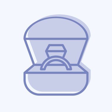 Simge halkası. Sevgililer Günü sembolüyle ilgili. İki ton stili. Basit dizayn edilebilir. Basit resimleme