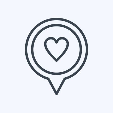 Simge konumu. Sevgililer Günü sembolüyle ilgili. Sıra tarzı. Basit dizayn edilebilir. Basit resimleme