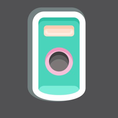 Çıkartma Kamerası Uzaktan Kumanda. Fotoğrafçılık sembolüyle ilgili. Basit dizayn edilebilir. Basit resimleme