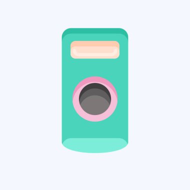 Simge Kamera Uzaktan Kontrolü. Fotoğrafçılık sembolüyle ilgili. Düz stil. Basit dizayn edilebilir. Basit resimleme