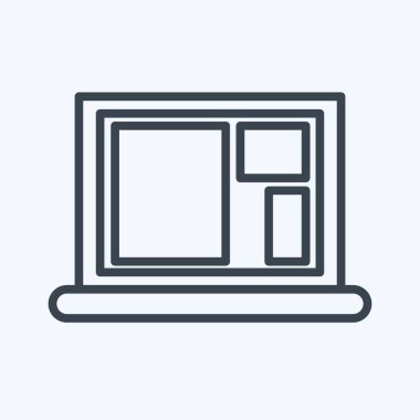 Simge fotoğrafı yazılımı. Fotoğrafçılık sembolüyle ilgili. Sıra tarzı. Basit dizayn edilebilir. Basit resimleme