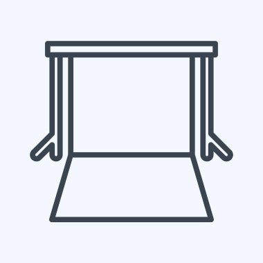 Simge Arkaplan Desteği. Fotoğrafçılık sembolüyle ilgili. Sıra tarzı. Basit dizayn edilebilir. Basit resimleme