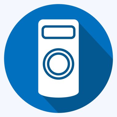 Simge Kamera Uzaktan Kontrolü. Fotoğrafçılık sembolüyle ilgili. Uzun gölge tarzı. Basit dizayn edilebilir. Basit resimleme