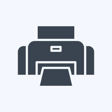 Simge Fotoğrafı Yazıcısı. Fotoğrafçılık sembolüyle ilgili. Kabartma tarzı. Basit dizayn edilebilir. Basit resimleme