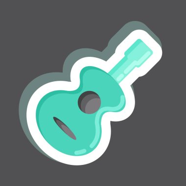 Etiket Serenata. Sevgililer Günü sembolüyle ilgili. Basit dizayn edilebilir. Basit resimleme