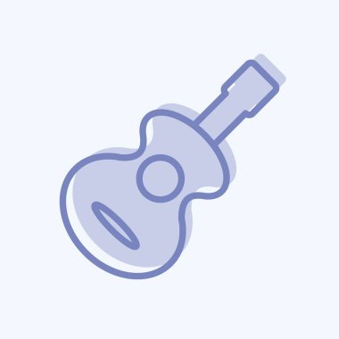 Simge Serenata. Sevgililer Günü sembolüyle ilgili. İki ton stili. Basit dizayn edilebilir. Basit resimleme