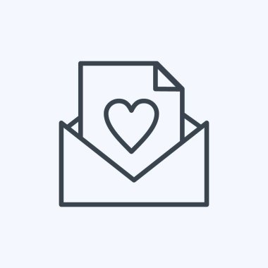 Simge Aşk Mektubu. Sevgililer Günü sembolüyle ilgili. Sıra tarzı. Basit dizayn edilebilir. Basit resimleme