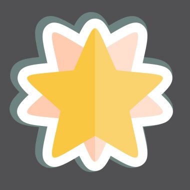 Çıkartma 10 noktalı yıldızlar. Yıldızların sembolüyle ilgili. Basit dizayn edilebilir. Basit bir çizim. Basit vektör simgeleri