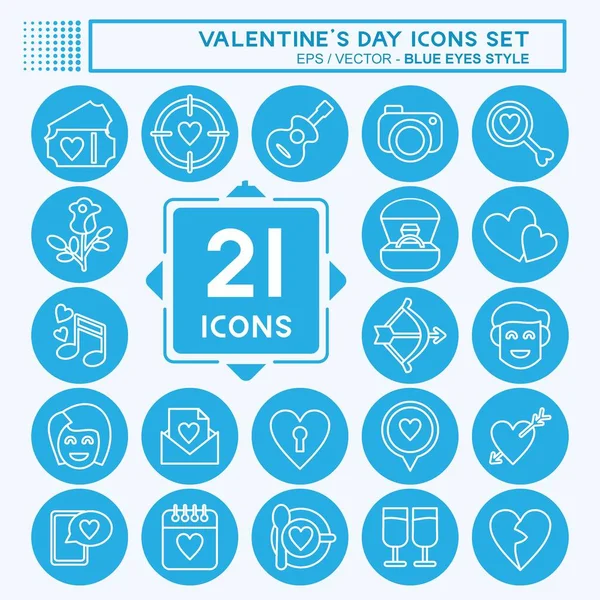 İkon Sevgililer Günü 'nü belirledi. Aşk Günü sembolüyle ilgili. Mavi gözlü. Basit dizayn edilebilir. Basit resimleme