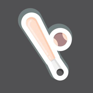 Çıkartma Yarasa. Spor Malzemeleri sembolüyle ilgili. Basit dizayn edilebilir. Basit resimleme