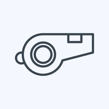 Simge Düdüğü. Spor Malzemeleri sembolüyle ilgili. Sıra tarzı. Basit dizayn edilebilir. Basit resimleme