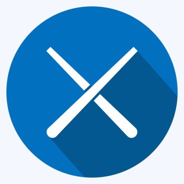 Simge Bilardo İşareti. Spor Malzemeleri sembolüyle ilgili. Uzun gölge tarzı. Basit dizayn edilebilir. Basit resimleme