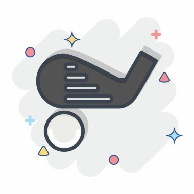 İkon Hosel. Spor Malzemeleri sembolüyle ilgili. Çizgi roman. Basit dizayn edilebilir. Basit resimleme