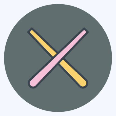 Simge Bilardo İşareti. Spor Malzemeleri sembolüyle ilgili. renk arkadaşı stili. Basit dizayn edilebilir. Basit resimleme