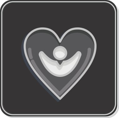 Icon Happiness. related to Psychological symbol. Glossy Style. simple illustration. emotions, empathy, assistance