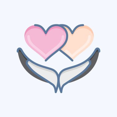 Icon Forgiveness. related to Psychological symbol. doodle style. simple illustration. emotions, empathy, assistance