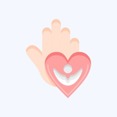Icon Caring For People. related to Psychological symbol. flat style. simple illustration. emotions, empathy, assistance