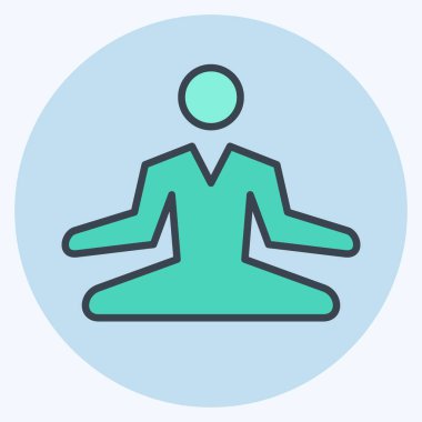 Icon Stress Relief. related to Psychological symbol. color mate style. simple illustration. emotions, empathy, assistance