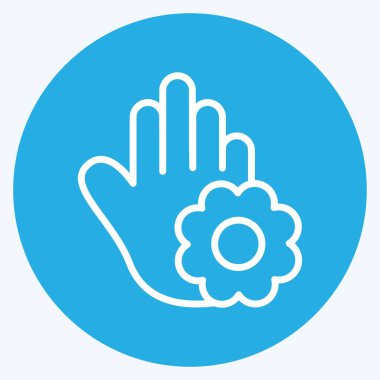 Icon Gratitude. related to Psychological symbol. blue eyes style. simple illustration. emotions, empathy, assistance