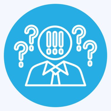 Icon Critical Thinking. related to Psychological symbol. blue eyes style. simple illustration. emotions, empathy, assistance