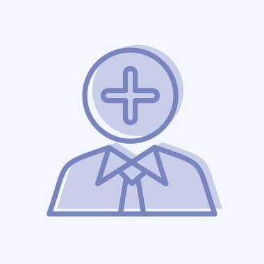 Icon Positive Thoughts. related to Psychological symbol. two tone style. simple illustration. emotions, empathy, assistance