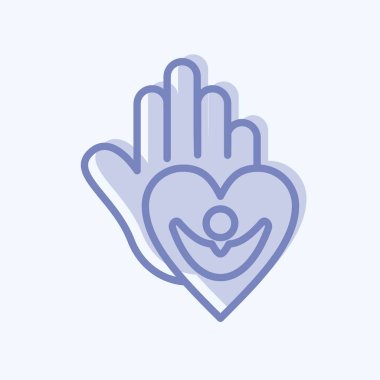 Icon Caring For People. related to Psychological symbol. two tone style. simple illustration. emotions, empathy, assistance