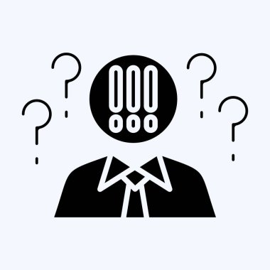 Icon Critical Thinking. related to Psychological symbol. glyph style. simple illustration. emotions, empathy, assistance