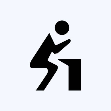 Icon Badness an Sorrow. related to Psychological symbol. glyph style. simple illustration. emotions, empathy, assistance